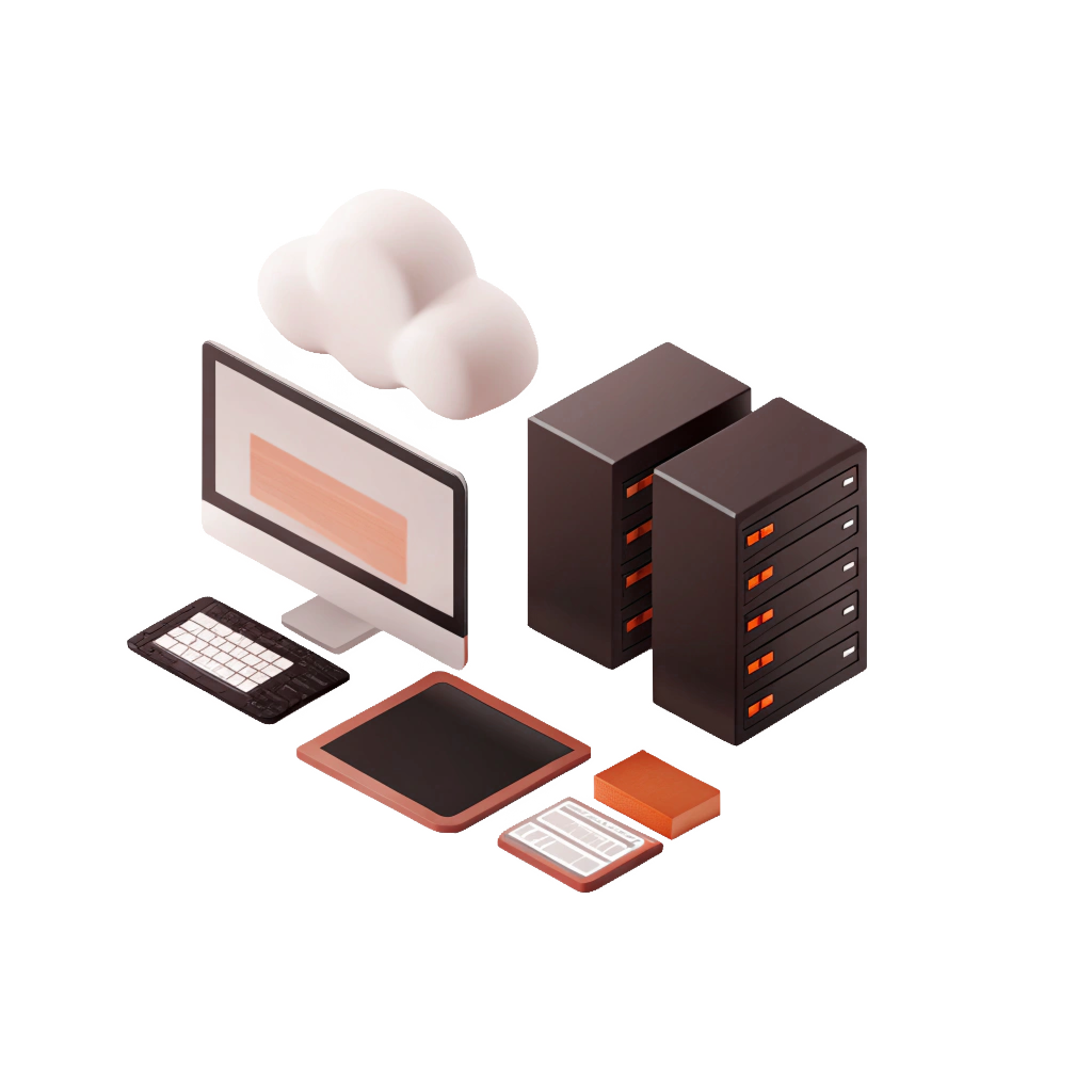 3D miniature on the theme of SaaS and Technology Companies